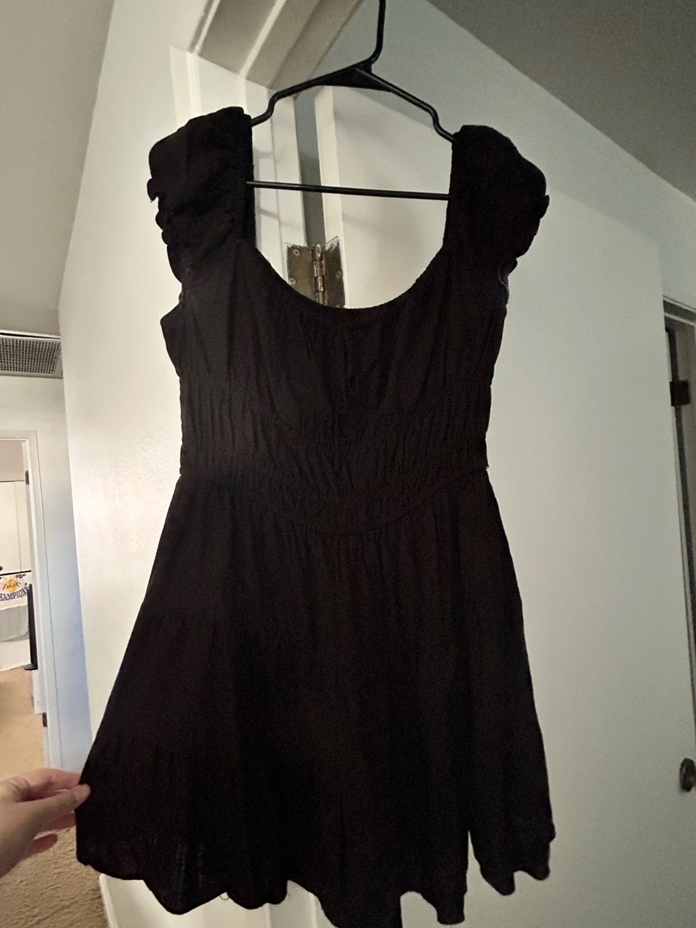 Lulus Black Womens Summer Dress - Classic Ruched Bodice - Picture 3 of 3